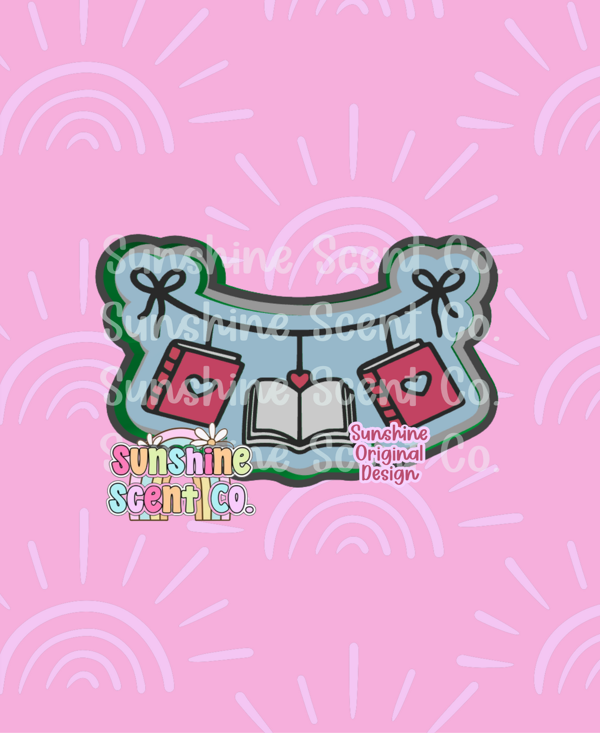 Bookish Garland Freshie Mold
