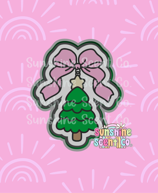 Christmas Tree Charm with Bow Freshie Mold