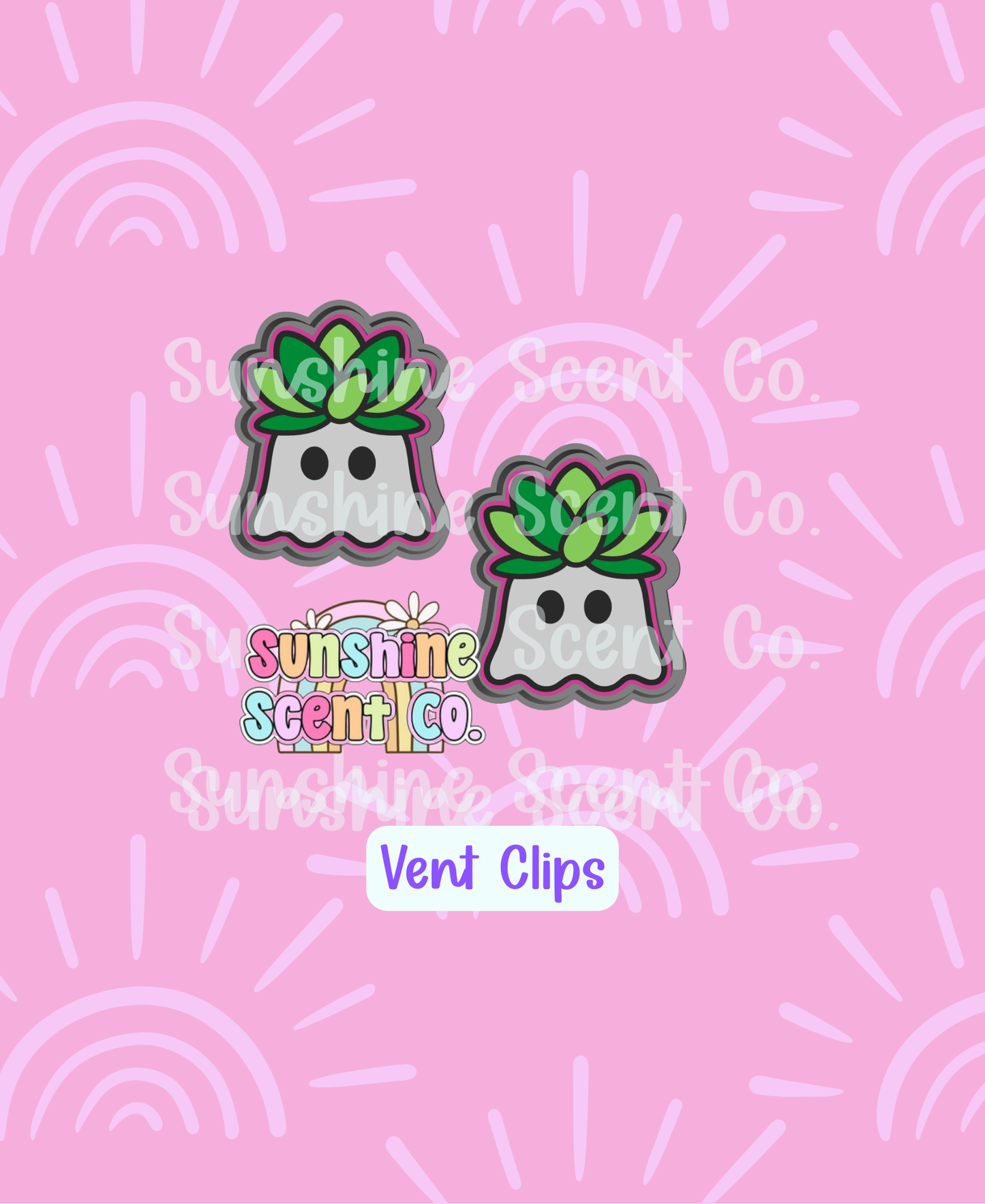 Ghost Plant Vent Clip Freshie Molds- Set of 2