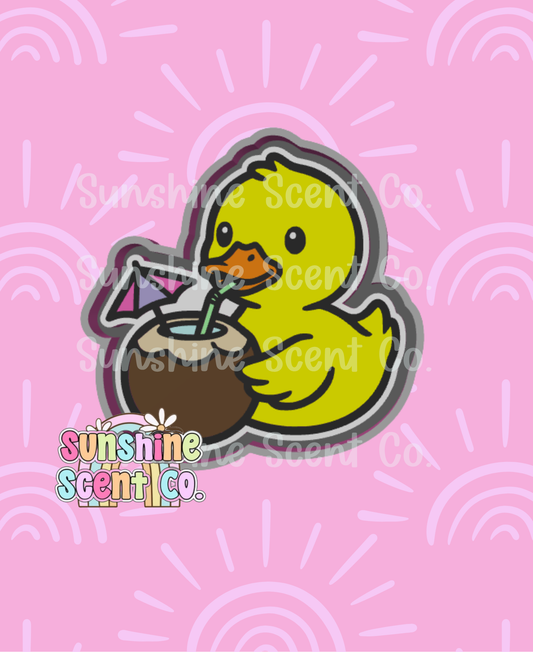 Rubber Duck with Coconut Drink Freshie Mold
