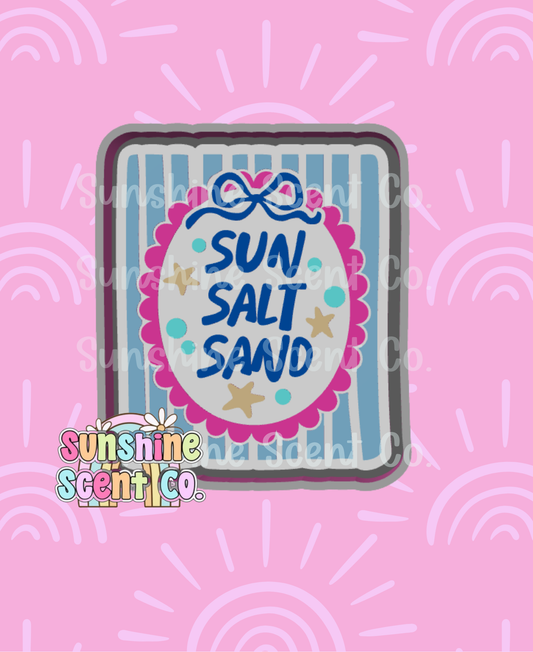 Sun Salt Sand Striped Frame Freshie Mold