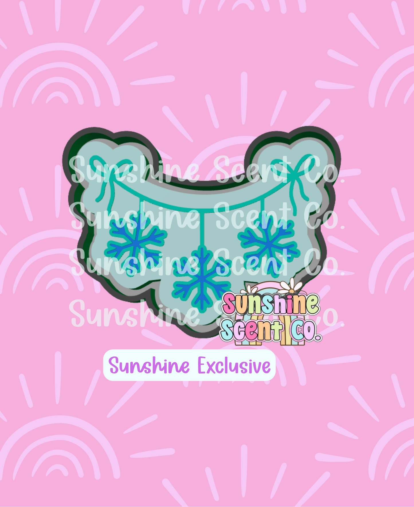 Coquette Snowflake Garland Freshie Mold