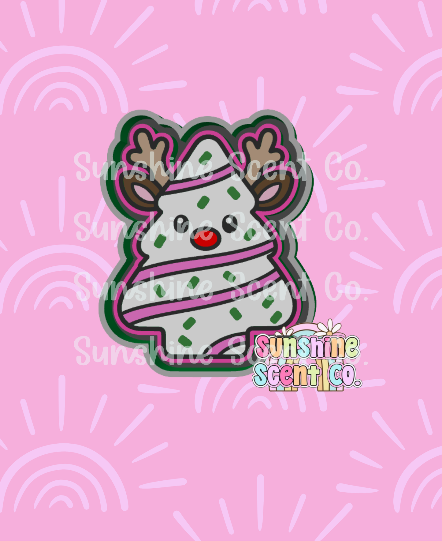 Reindeer Tree Cake Freshie Mold