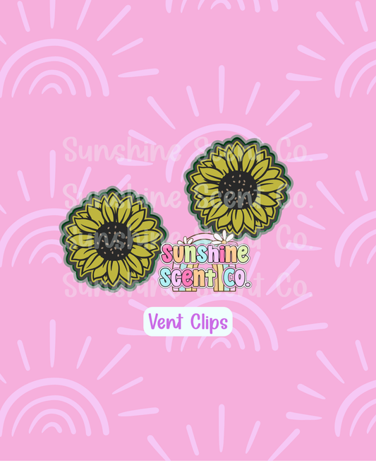 Sunflower Vent Clip Freshie Molds- Set of 2