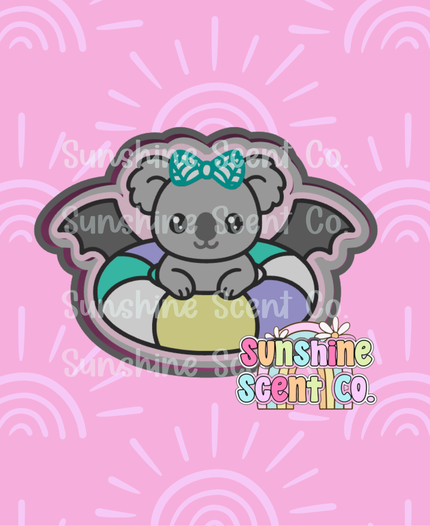 Koala in Bat Floatie Freshie Mold