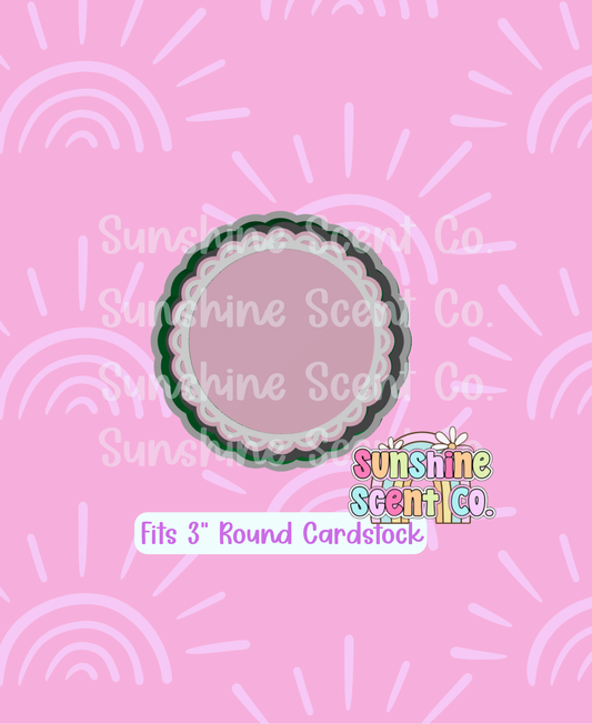 Lace Border Circle for 3" Cardstock Freshie Mold