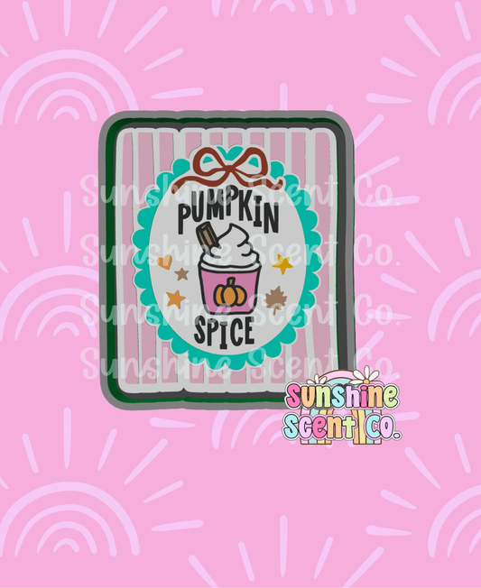 Pumpkin Spice Striped Bow Frame Freshie Mold