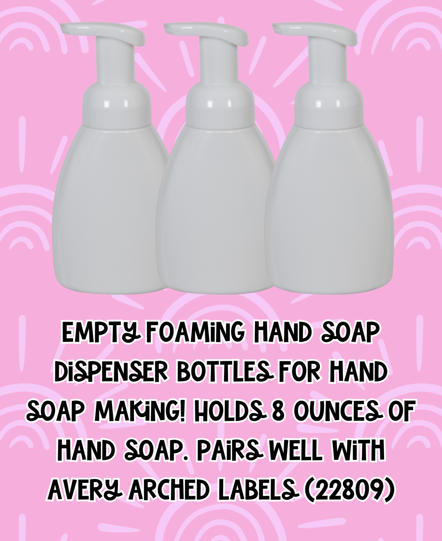 White Foaming Hand Soap Dispensers (EMPTY FOR HAND SOAP MAKING)
