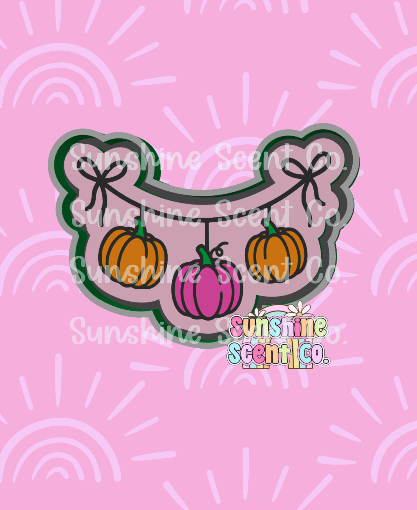 Coquette Pumpkin Garland Freshie Mold