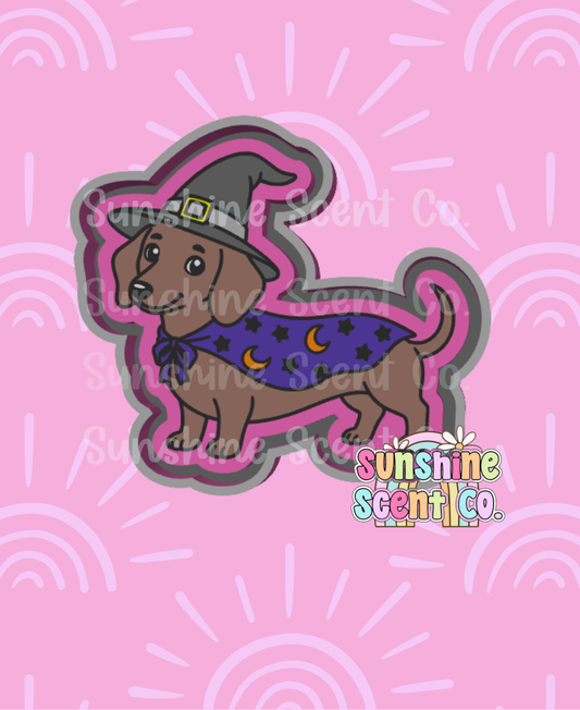Halloween Witch Dachshund Freshie Mold