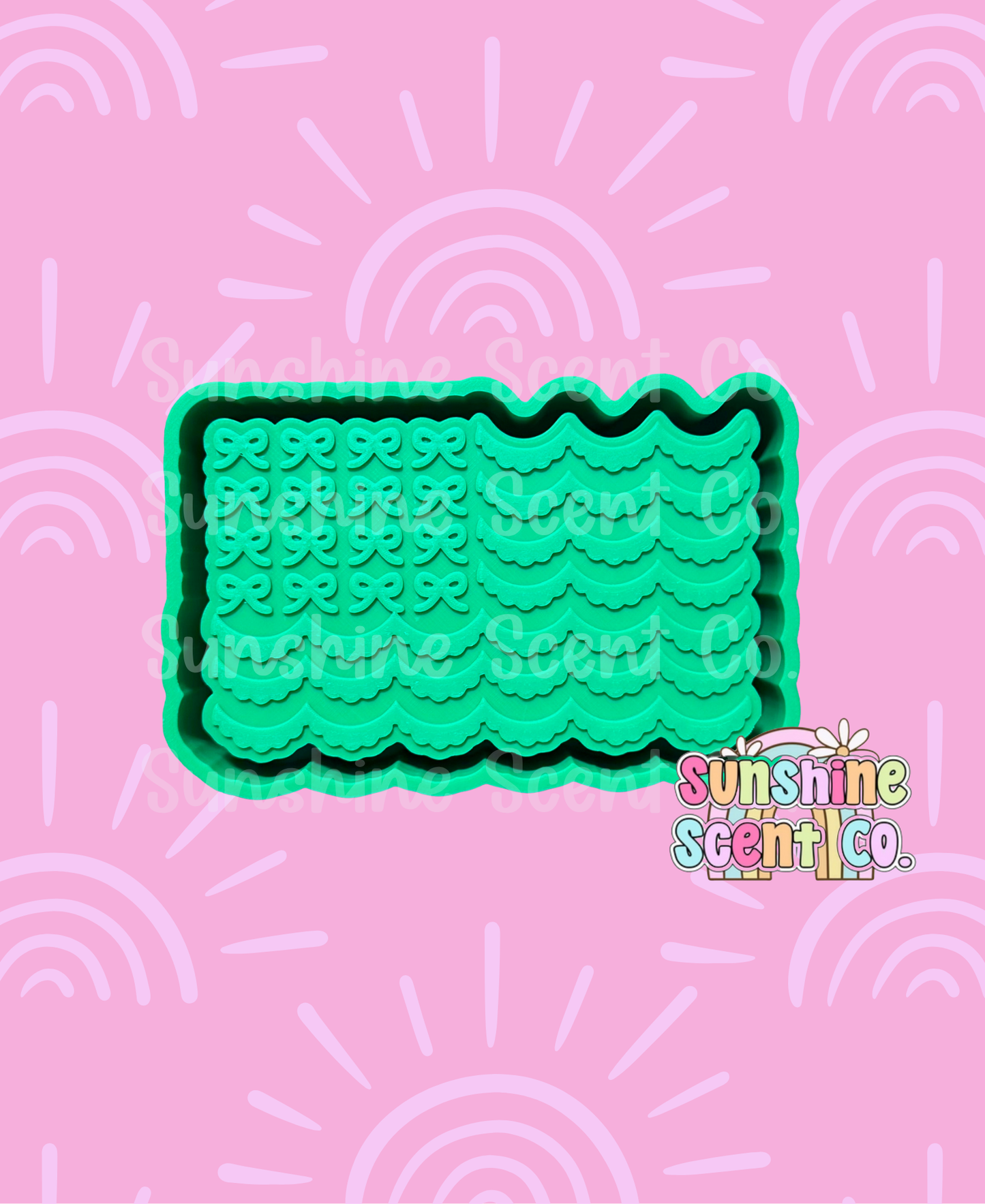 Lace Bow Flag Freshie Mold