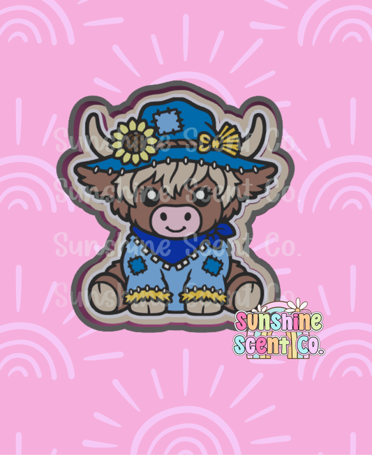 Highland Cow Scarecrow Freshie Mold