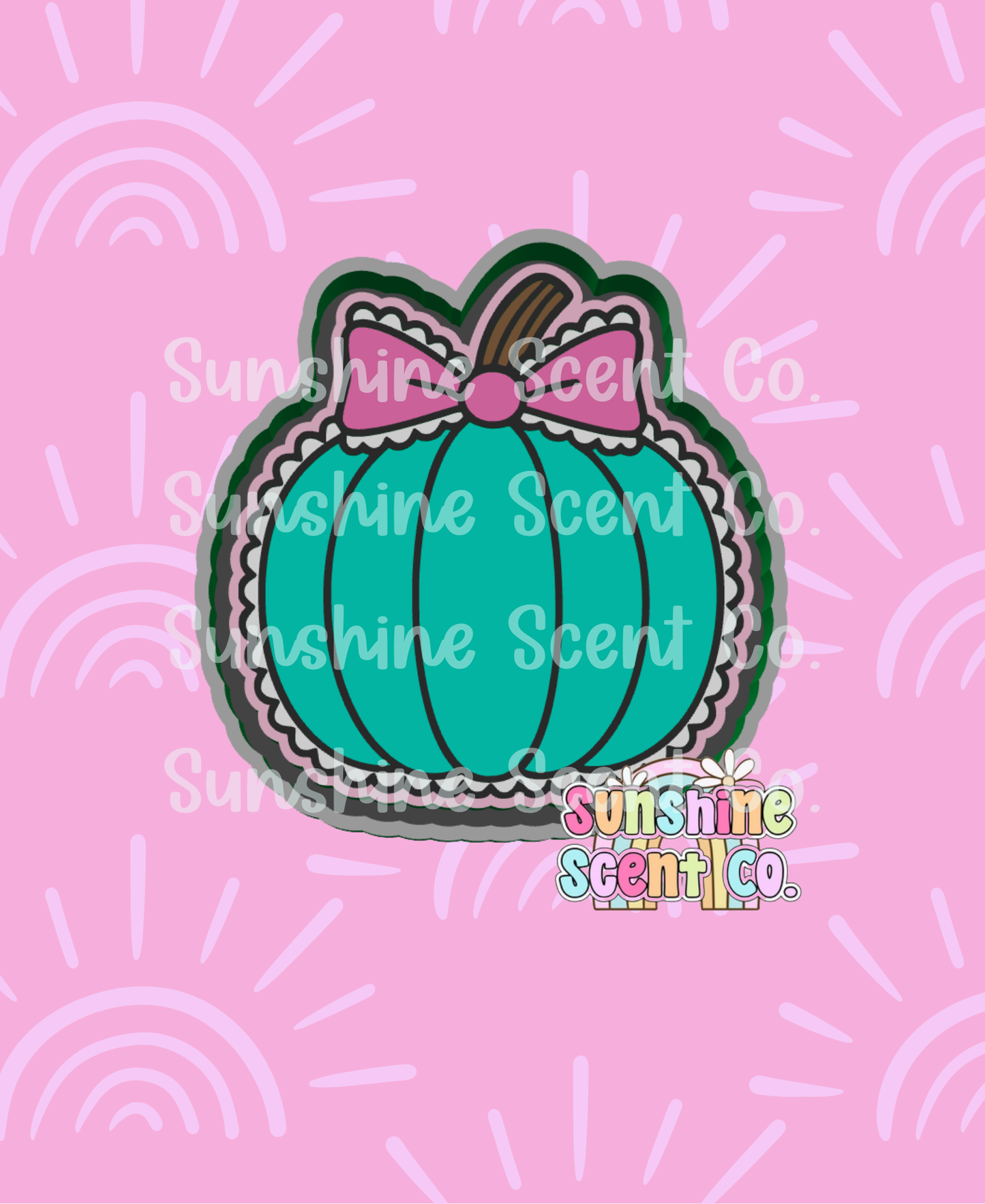 Lace Pumpkin with Bow Freshie Mold
