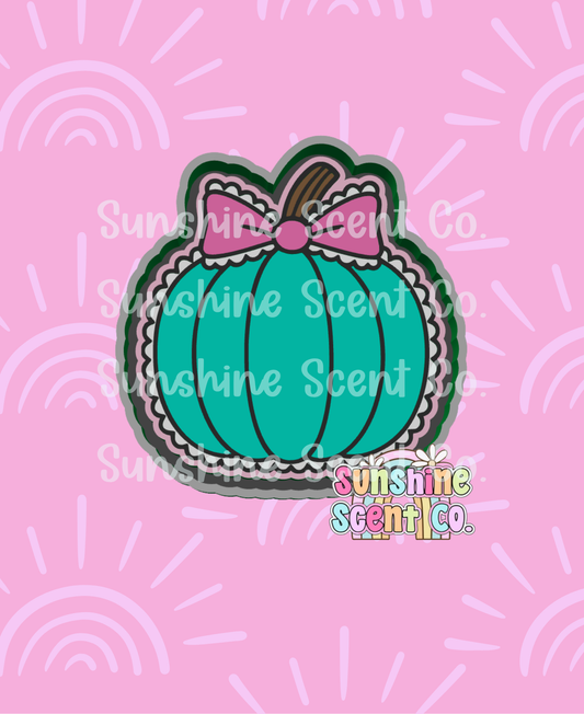Lace Pumpkin with Bow Freshie Mold
