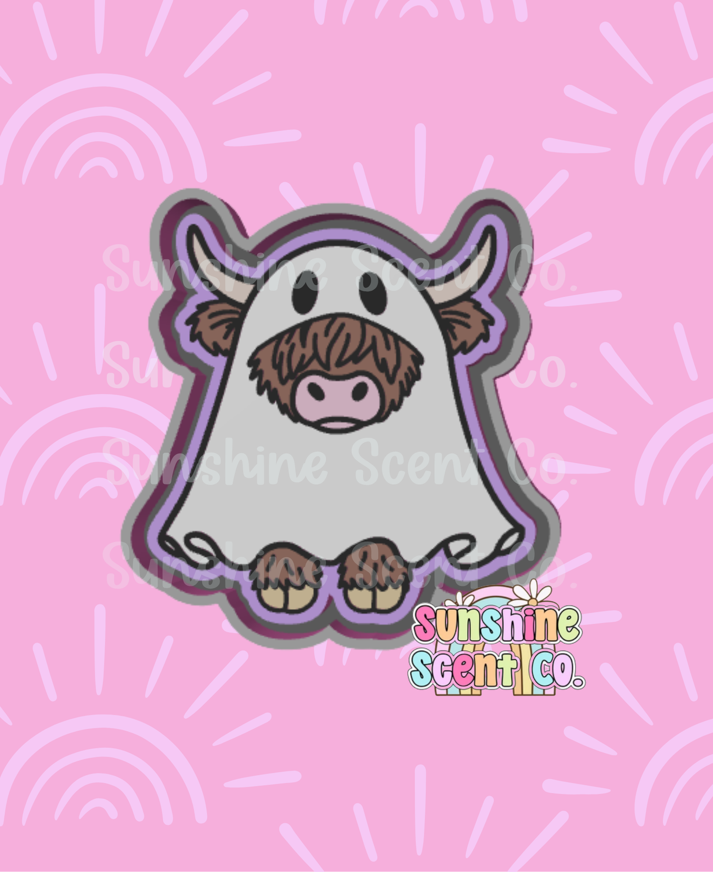 Highland Cow Ghost Freshie Mold