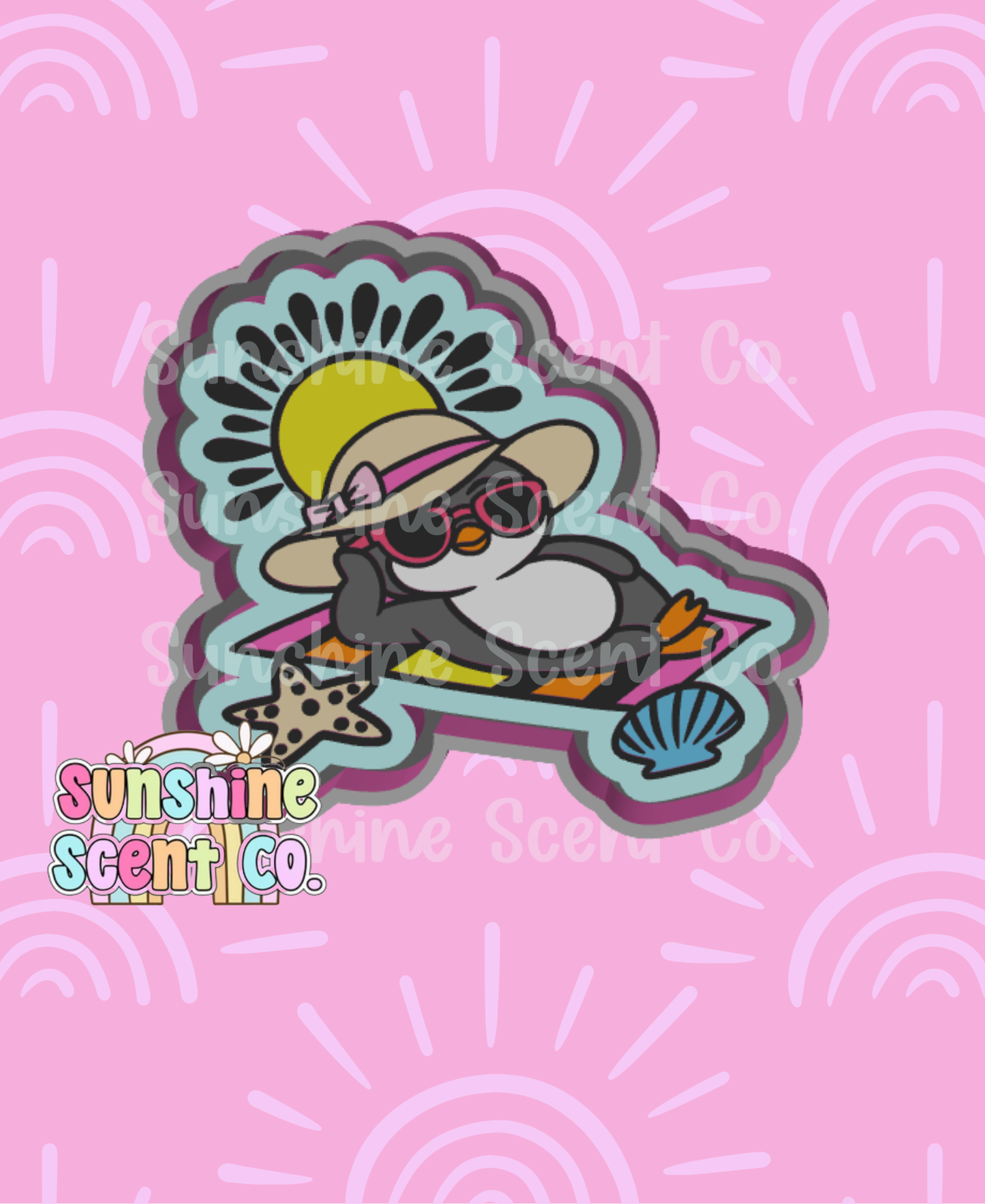 Beach Penguin Freshie Mold
