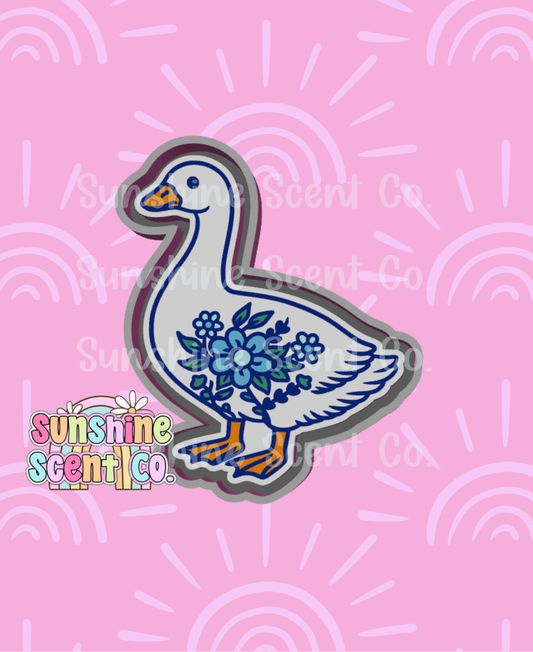 Floral Goose Freshie Mold