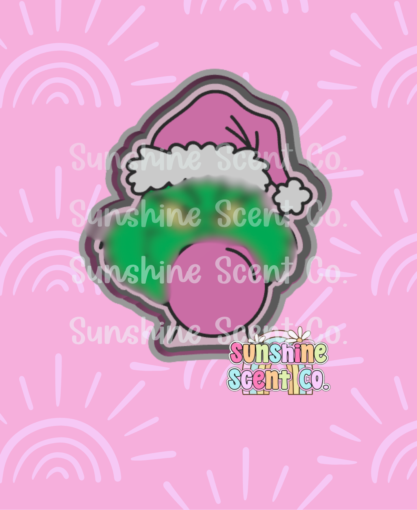 Grumpy Santa Blowing Bubble Freshie Mold