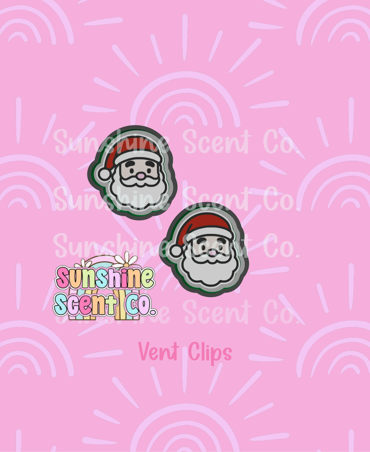 Santa Vent Clip Freshie Molds- Set of 2