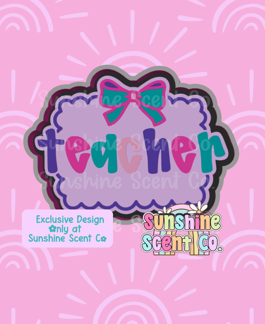 Teacher Bow Frame Freshie Mold