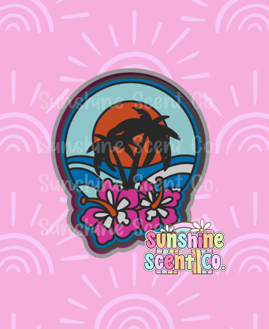 Palm Tree Sunset Freshie Mold