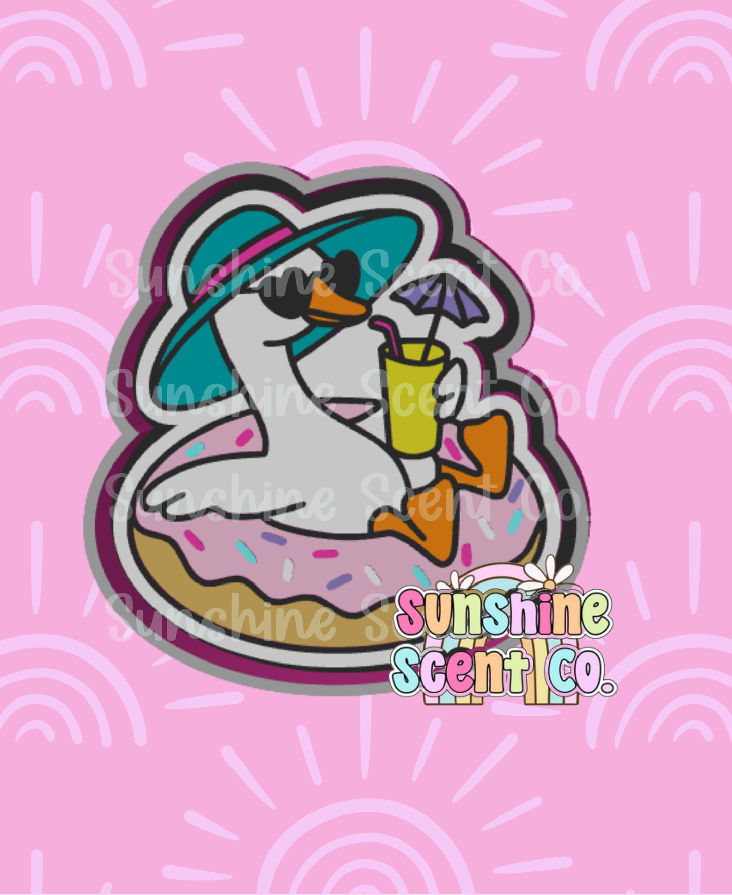 Goose in DONUT Floatie Freshie Mold