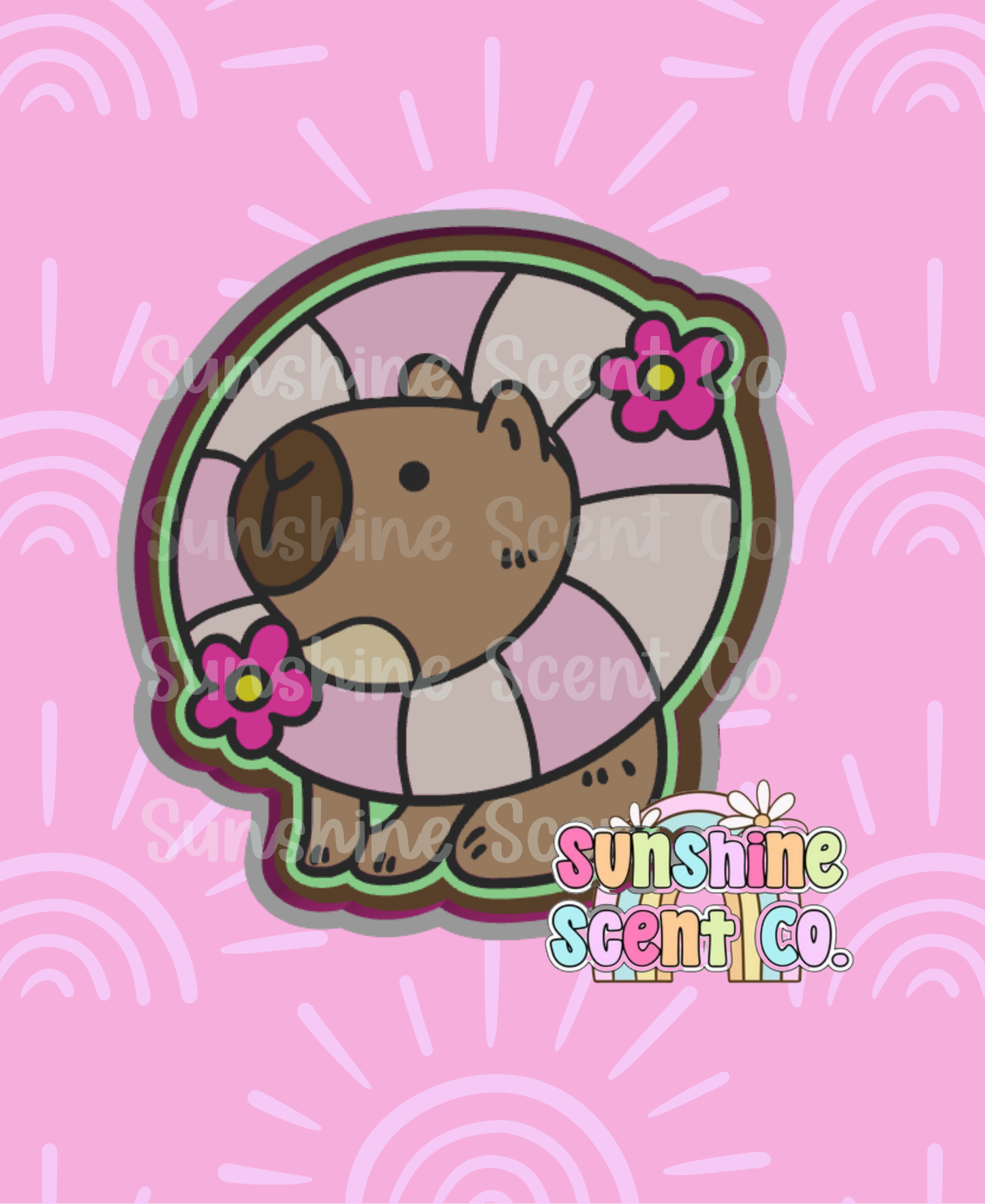 Capybara in Floatie Freshie Mold