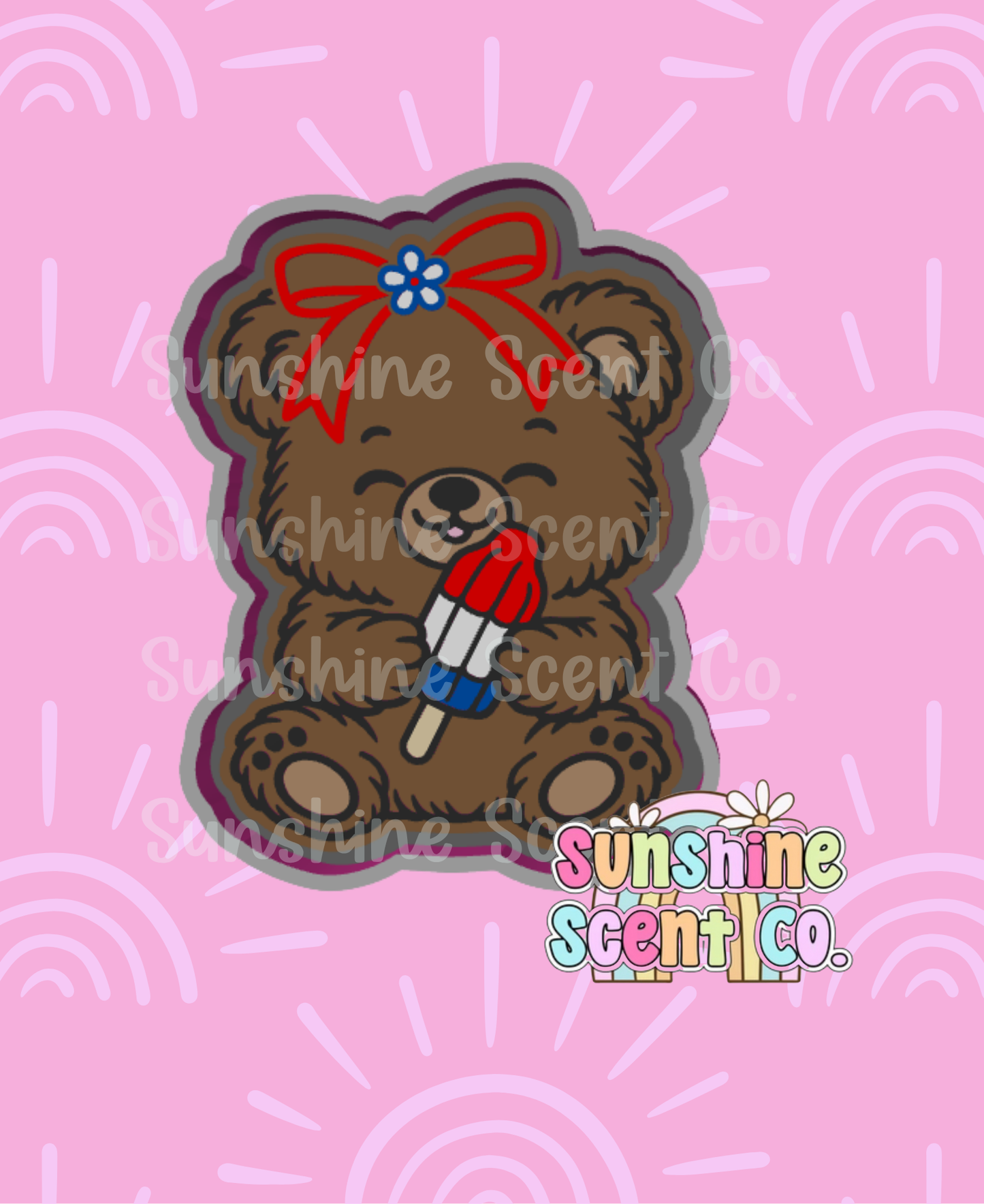 Bear holding Popsicle Freshie Mold