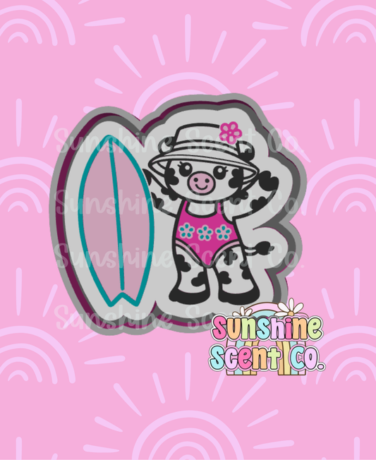Surfer Cow Freshie Mold