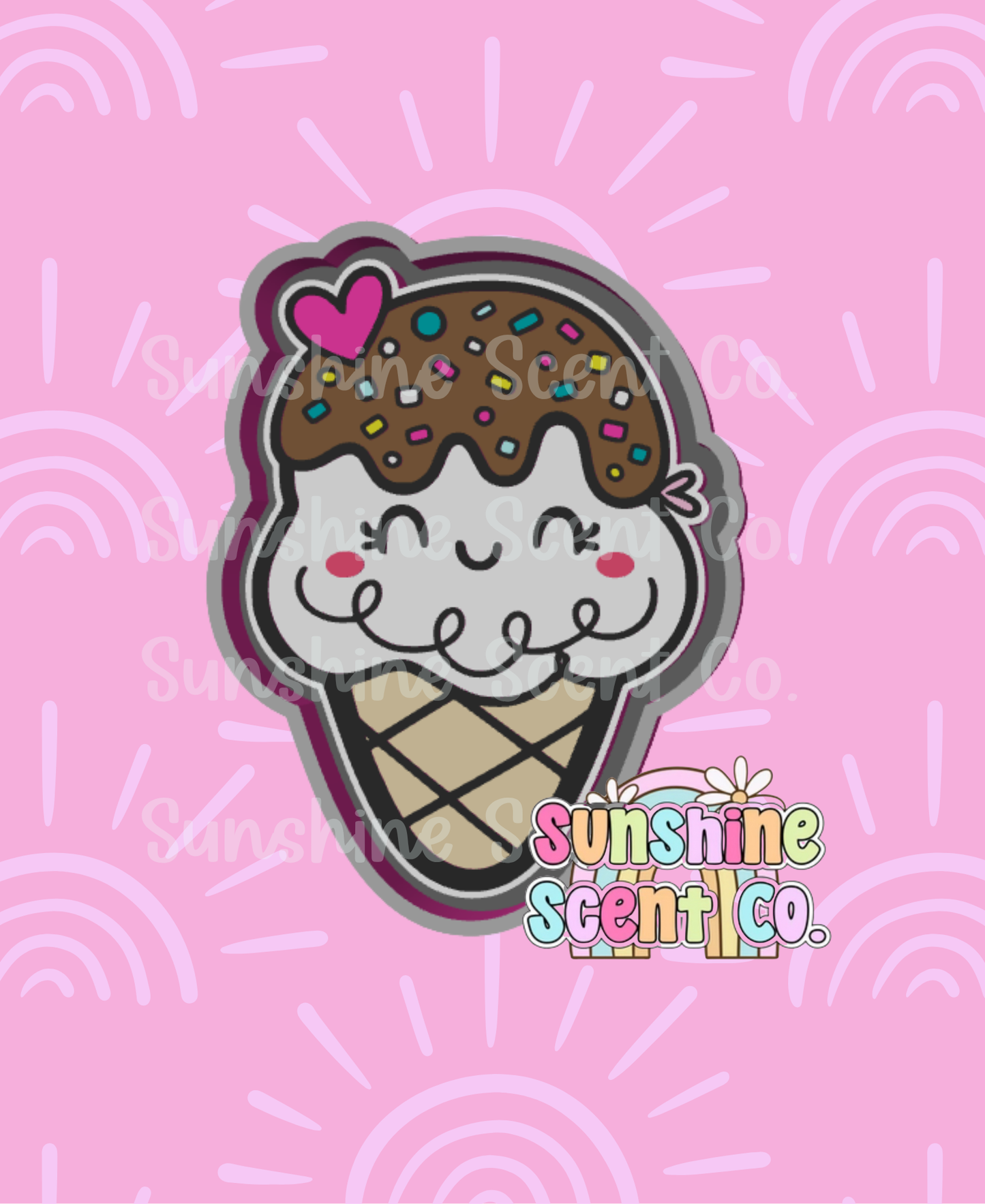 Cutie Ice Cream Cone Freshie Mold