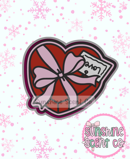 Heart Chocolates with Bow Freshie Mold