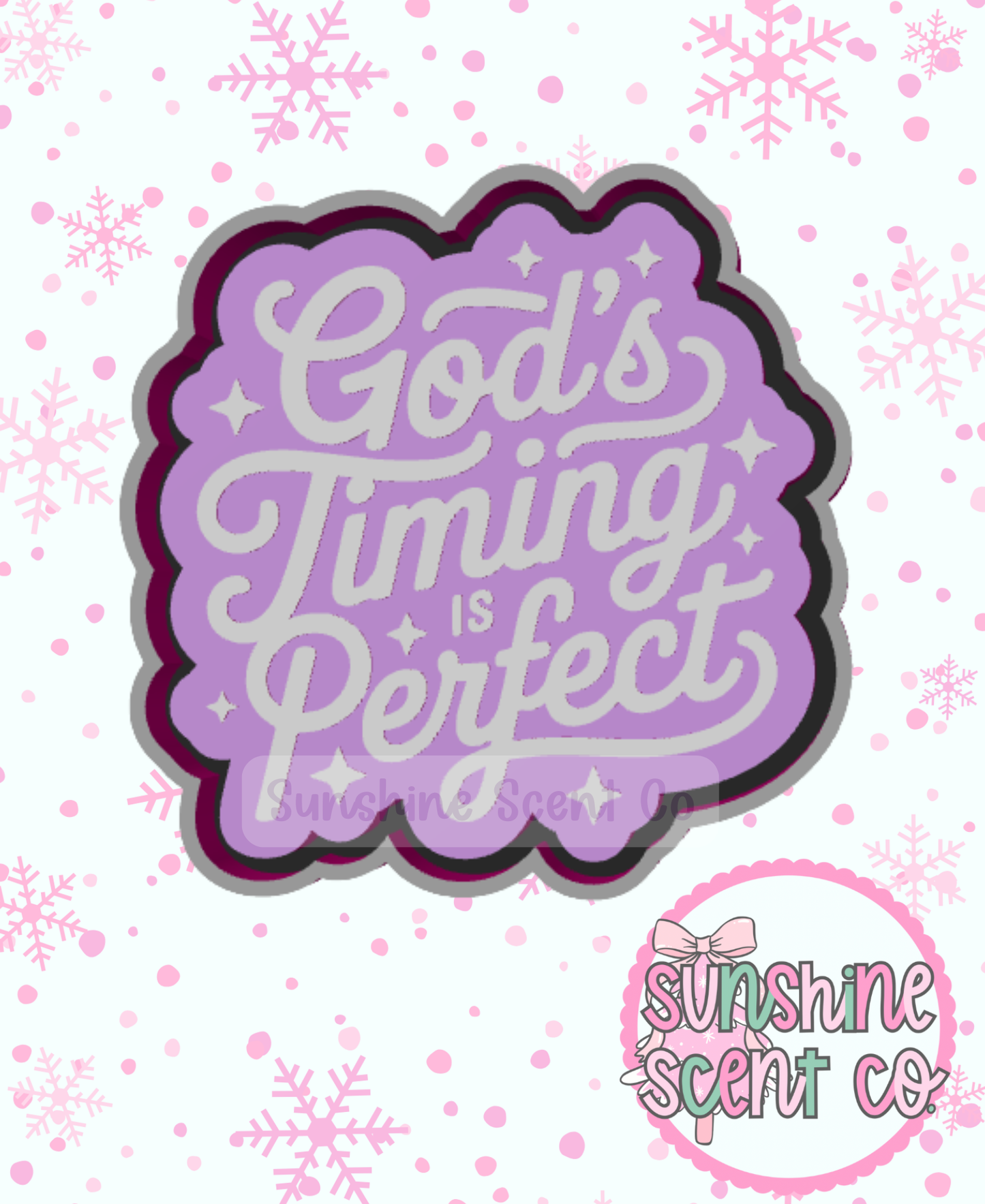 God's Timing is Perfect Freshie Mold