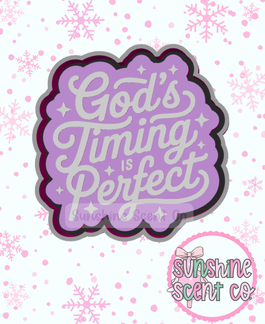 God's Timing is Perfect Freshie Mold