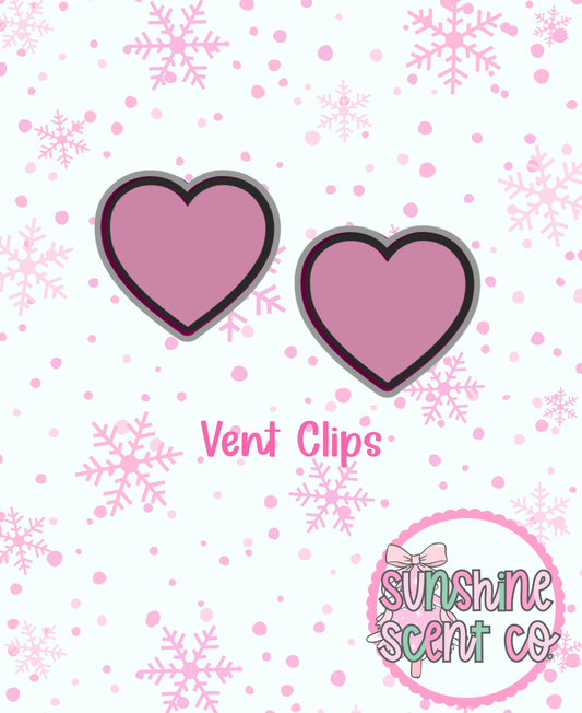 Heart Vent Clip Freshie Molds- Set of 2