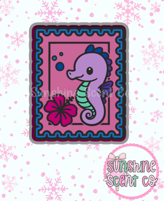 Seahorse Summer Postage Stamp Freshie Mold
