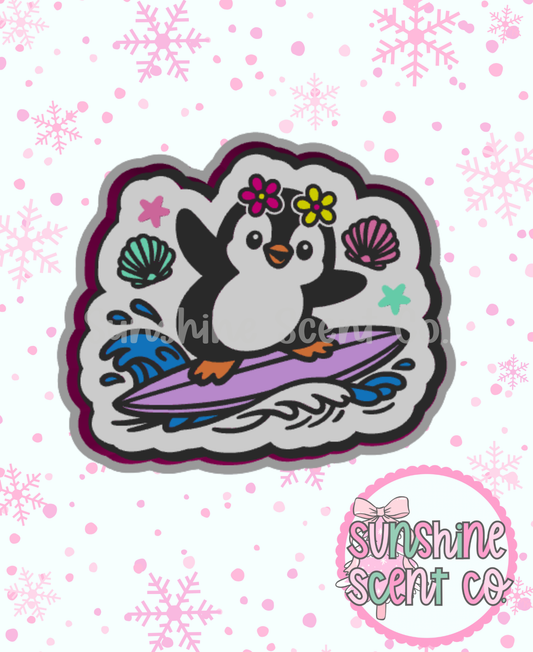 Surfing Penguin Freshie Mold