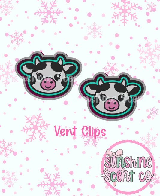 Cow Vent Clip Freshie Molds- Set of 2