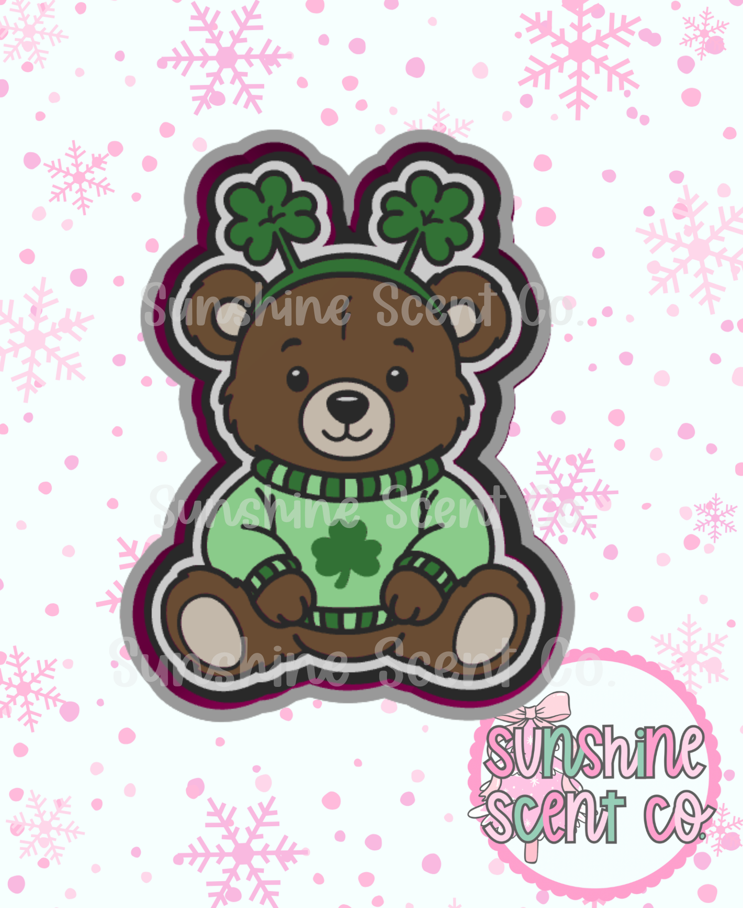 Lucky Teddy Bear Freshie Mold