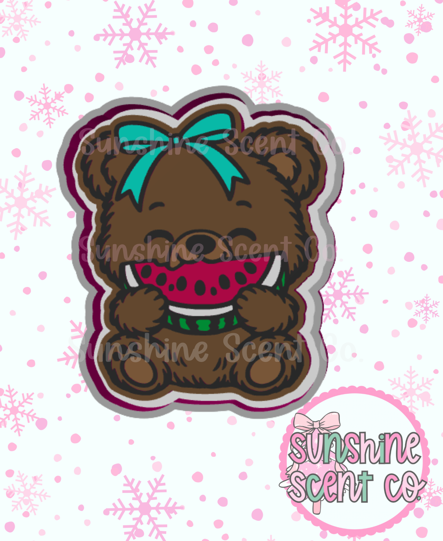 Bear with Watermelon Freshie Mold