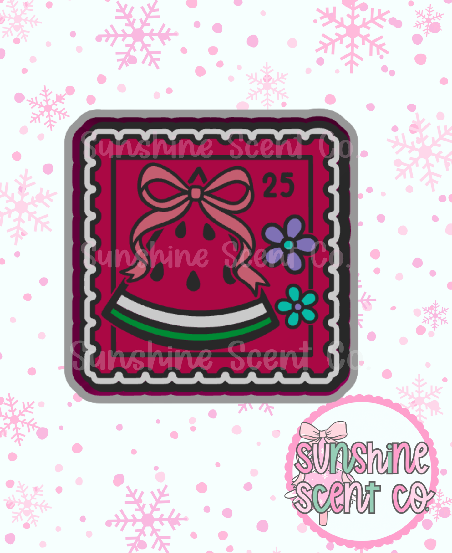 Watermelon Postage Stamp Freshie Mold