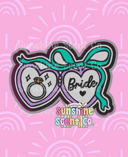 Bride Heart Locket Freshie Mold