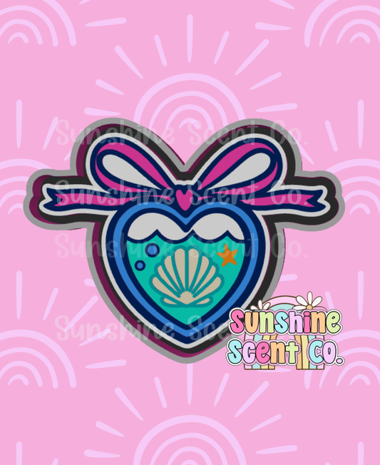 Seashell Heart Locket Freshie Mold