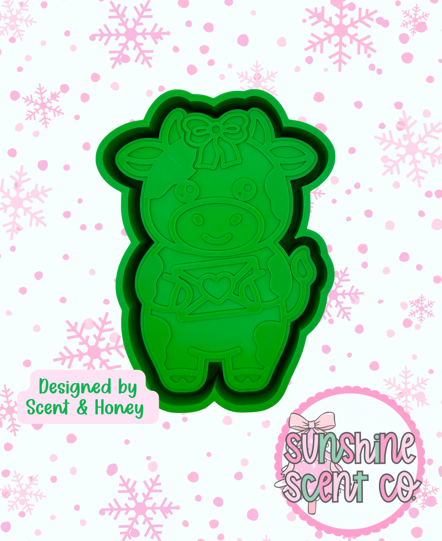 Love Letter Cow Freshie Mold