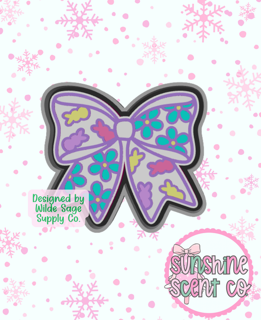 Floral Bunny Bow Freshie Mold