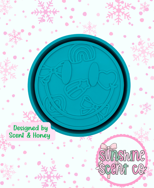 Lucky Marshmallows and Bows Happy Face Freshie Mold