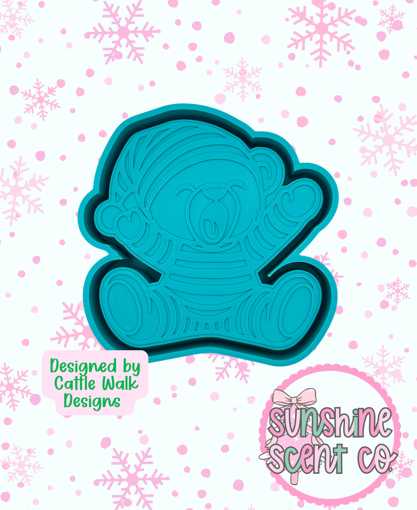 Sleepy Bear in Pajamas Freshie Mold