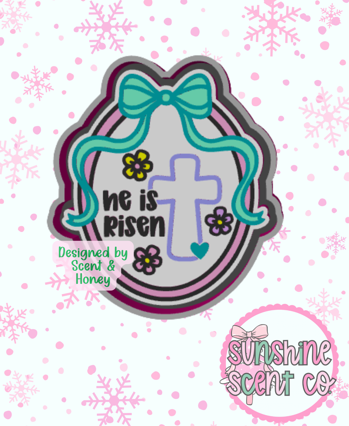 He is Risen Bow Frame Freshie Mold