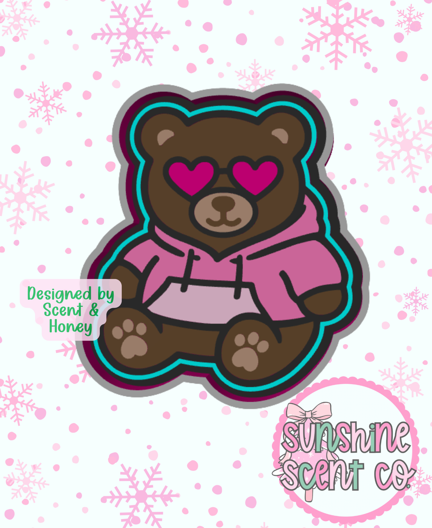 Hoodie Bear Freshie Mold