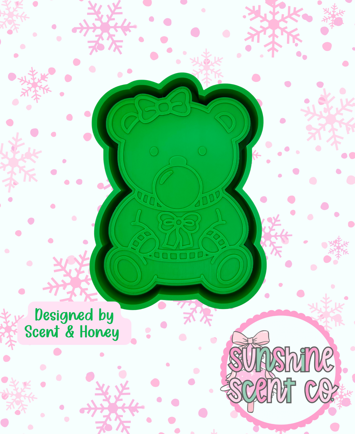 Bear Blowing Bubble Freshie Mold