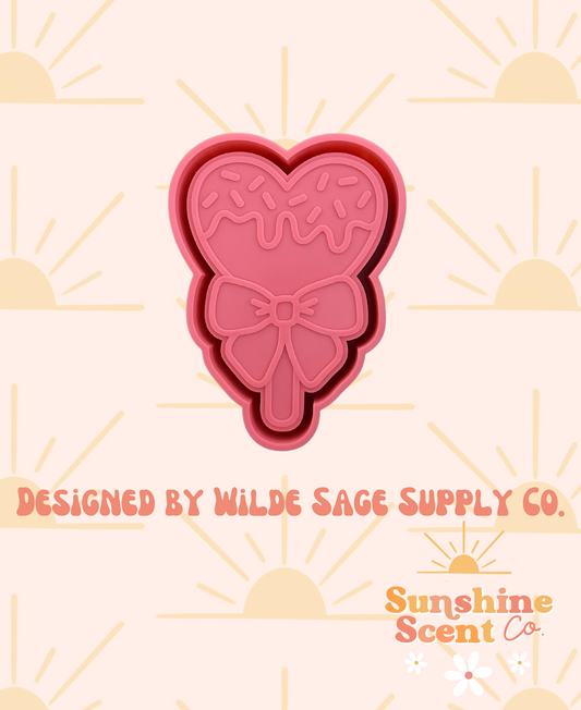Heart Pop with Bow Freshie Mold